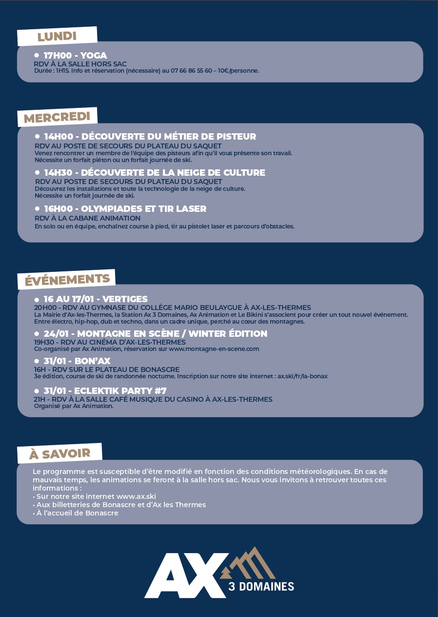 Programme animations page 2