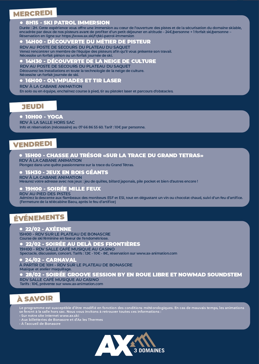 Programme animations page 2